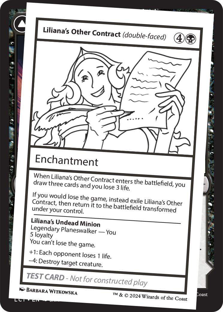 Liliana's Other Contract (double-faced) [Mystery Booster 2 Playtest Cards] | Yard's Games Ltd