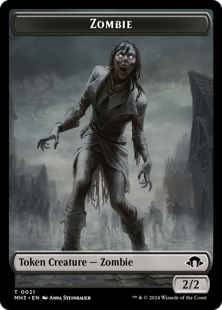 Zombie // Energy Reserve Double-Sided Token [Modern Horizons 3 Tokens] | Yard's Games Ltd