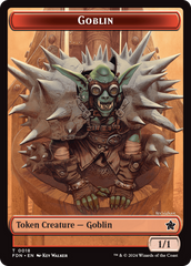 Goblin // Treasure Double-Sided Token [Foundations Tokens] | Yard's Games Ltd