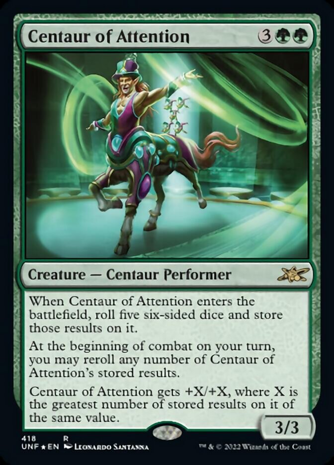 Centaur of Attention (Galaxy Foil) [Unfinity] | Yard's Games Ltd