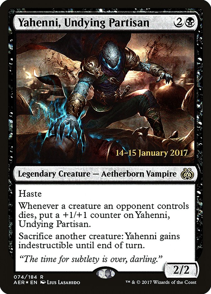 Yahenni, Undying Partisan [Aether Revolt Prerelease Promos] | Yard's Games Ltd