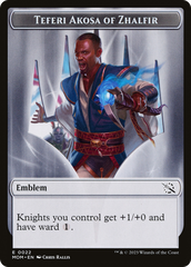 Treasure (21) // Teferi Akosa of Zhalfir Emblem Double-Sided Token [March of the Machine Tokens] | Yard's Games Ltd