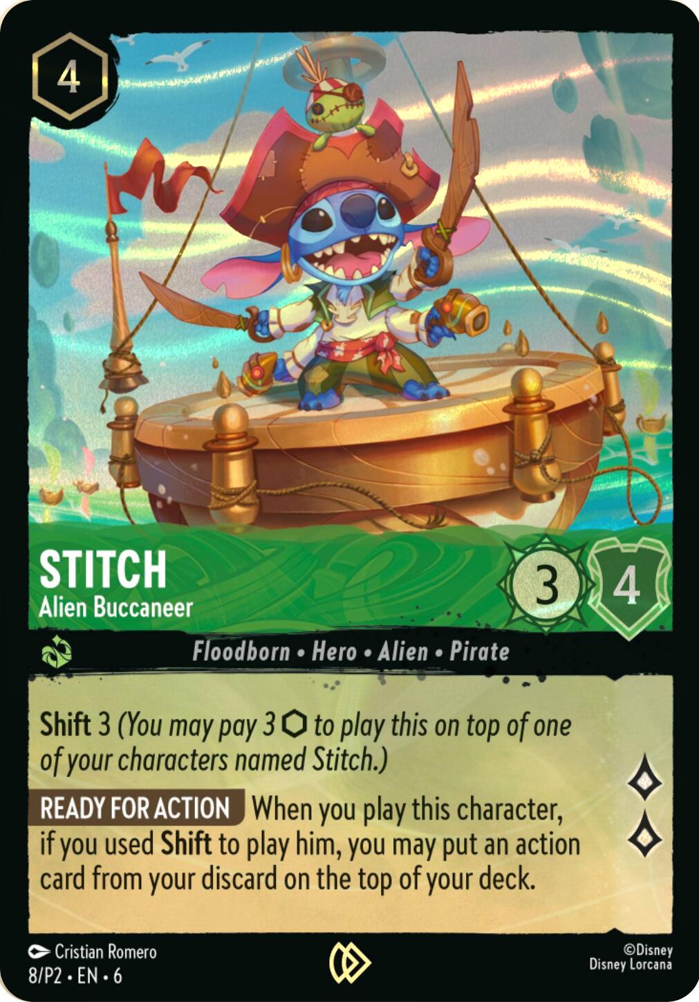 Stitch - Alien Buccaneer (Stitch Collector's Gift Set Promo) (8) [Promo Cards] | Yard's Games Ltd