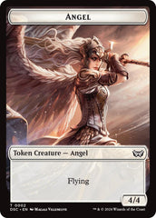 Angel // Glimmer Double-Sided Token [Duskmourn: House of Horror Commander Tokens] | Yard's Games Ltd