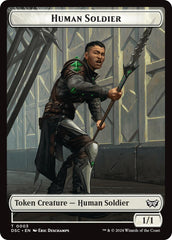 Human soldier // Scarecrow Double-Sided Token [Duskmourn: House of Horror Commander Tokens] | Yard's Games Ltd