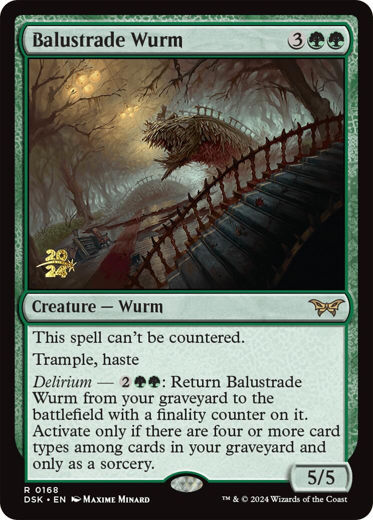 Balustrade Wurm [Duskmourn: House of Horror Prerelease Promos] | Yard's Games Ltd