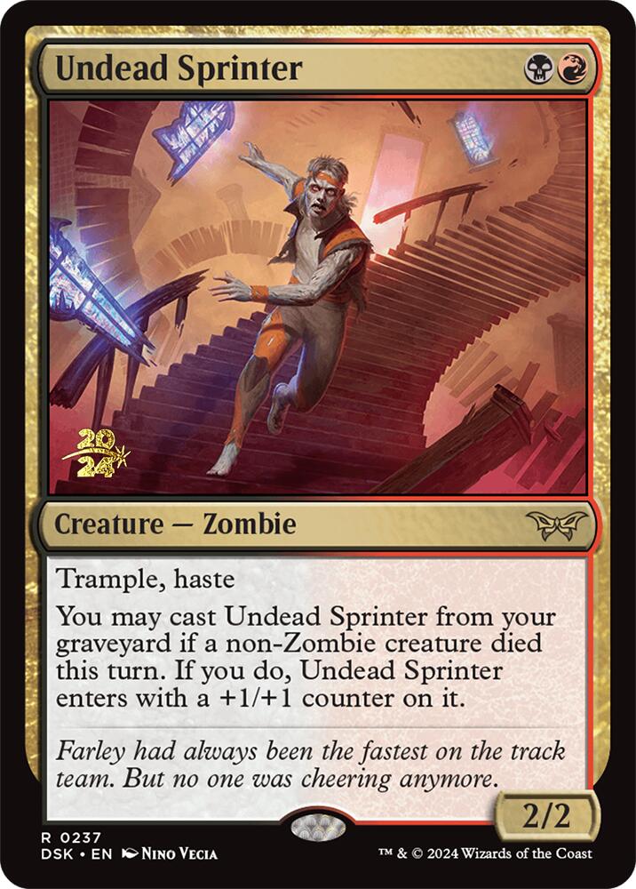 Undead Sprinter [Duskmourn: House of Horror Prerelease Promos] | Yard's Games Ltd