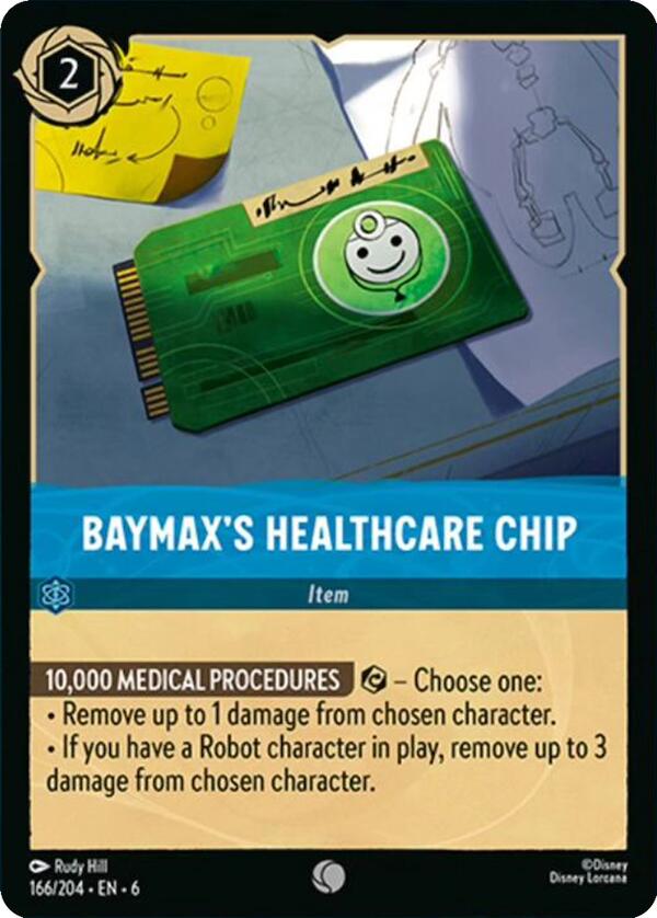 Baymax's Healthcare Chip (166/204) [Azurite Sea] | Yard's Games Ltd