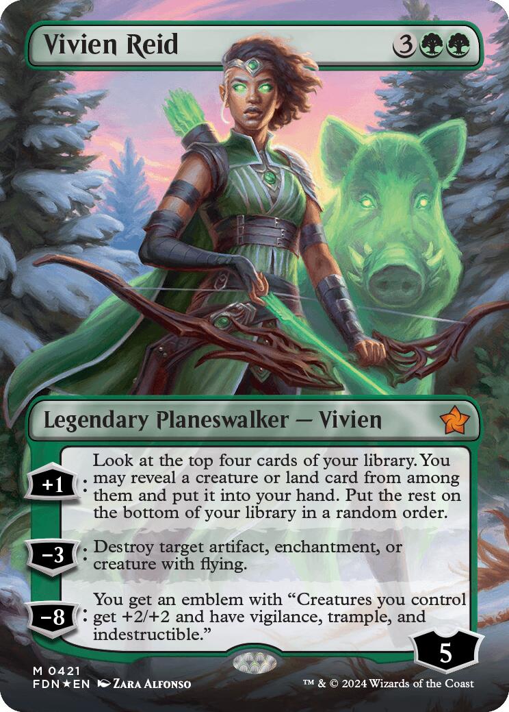 Vivien Reid (Borderless) (Mana Foil) [Foundations] | Yard's Games Ltd