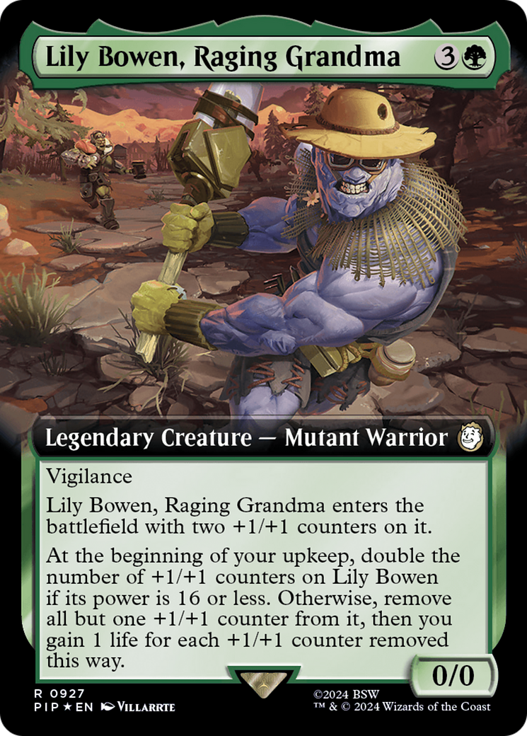 Lily Bowen, Raging Grandma (Extended Art) (Surge Foil) [Fallout] | Yard's Games Ltd