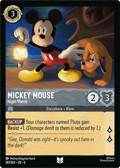 Mickey Mouse - Night Watch (187/204) [Azurite Sea] | Yard's Games Ltd