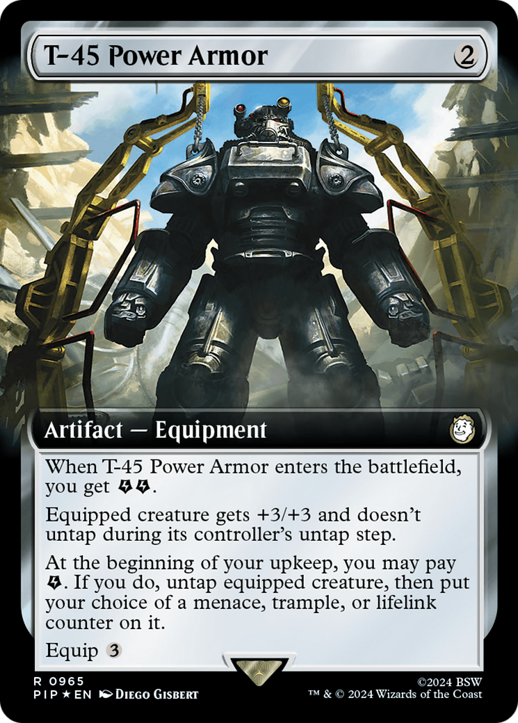 T-45 Power Armor (Extended Art) (Surge Foil) [Fallout] | Yard's Games Ltd