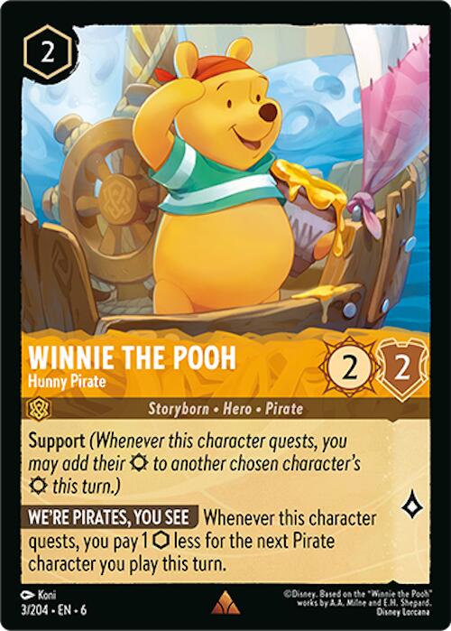 Winnie the Pooh - Hunny Pirate (3/204) [Azurite Sea] | Yard's Games Ltd