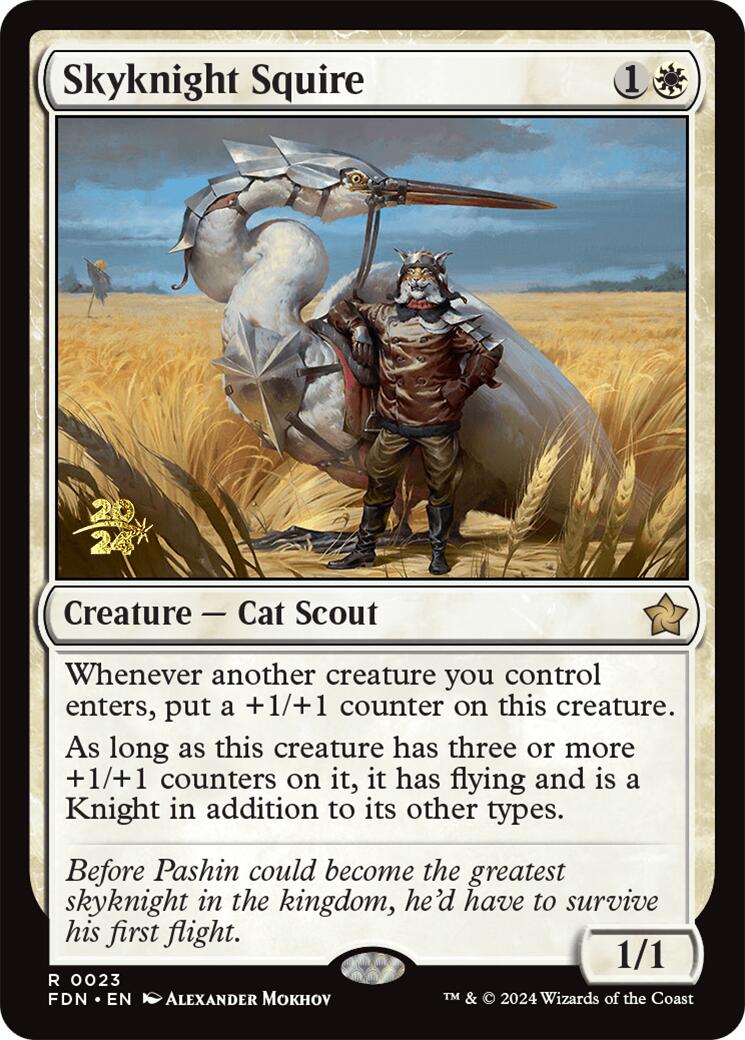 Skyknight Squire [Foundations Prerelease Promos] | Yard's Games Ltd