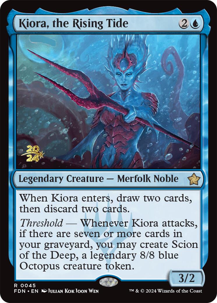 Kiora, the Rising Tide [Foundations Prerelease Promos] | Yard's Games Ltd