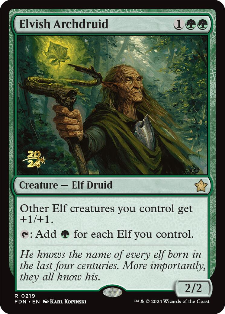 Elvish Archdruid [Foundations Prerelease Promos] | Yard's Games Ltd