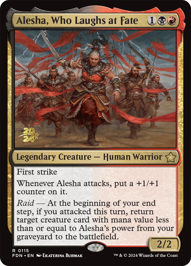 Alesha, Who Laughs at Fate [Foundations Prerelease Promos] | Yard's Games Ltd