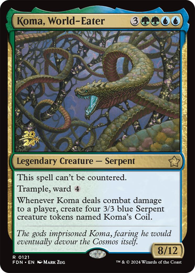 Koma, World-Eater [Foundations Prerelease Promos] | Yard's Games Ltd