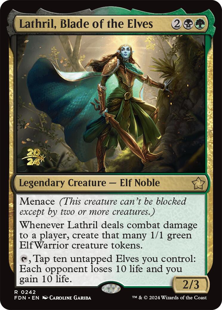 Lathril, Blade of the Elves [Foundations Prerelease Promos] | Yard's Games Ltd