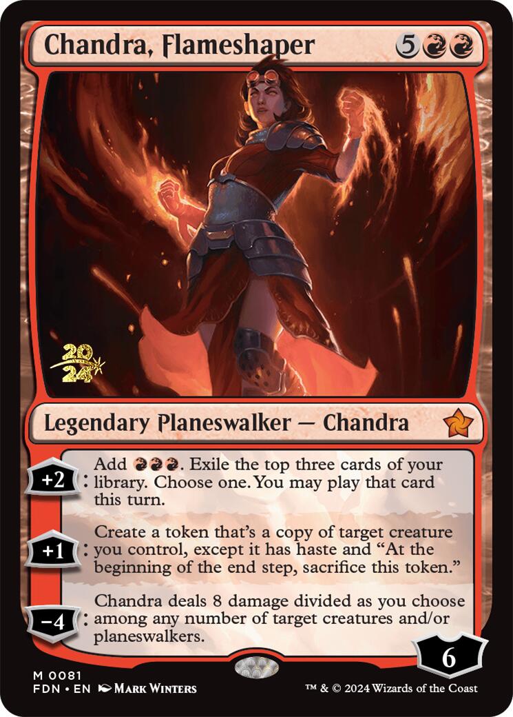 Chandra, Flameshaper [Foundations Prerelease Promos] | Yard's Games Ltd