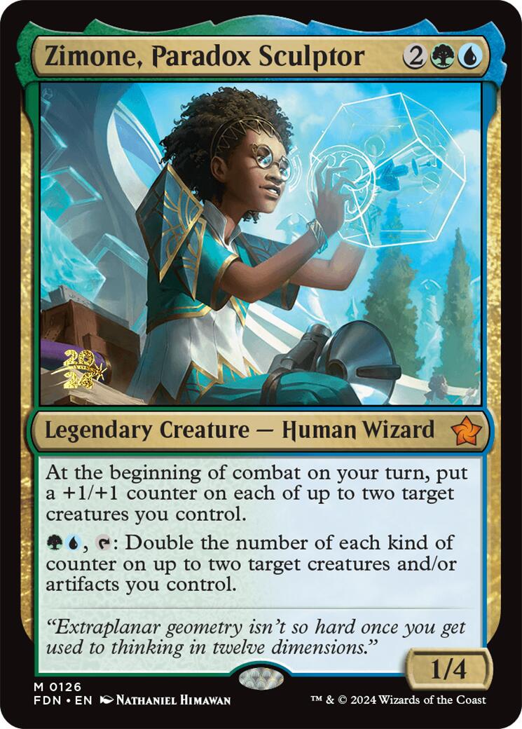 Zimone, Paradox Sculptor [Foundations Prerelease Promos] | Yard's Games Ltd