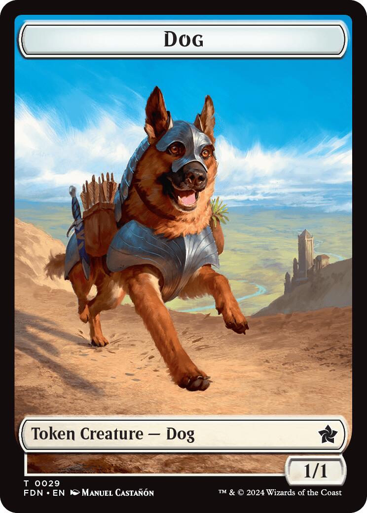 Dog // Beast (0033) Double-Sided Token [Foundations Tokens] | Yard's Games Ltd