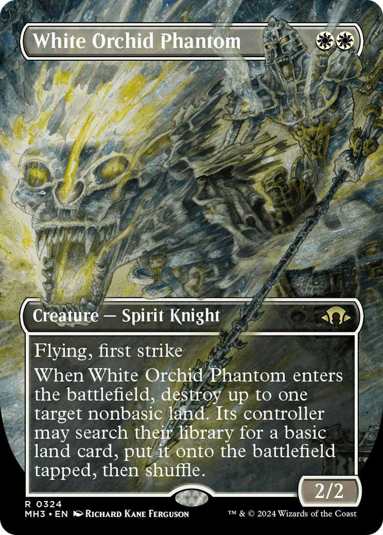 White Orchid Phantom (Borderless) [Modern Horizons 3] | Yard's Games Ltd