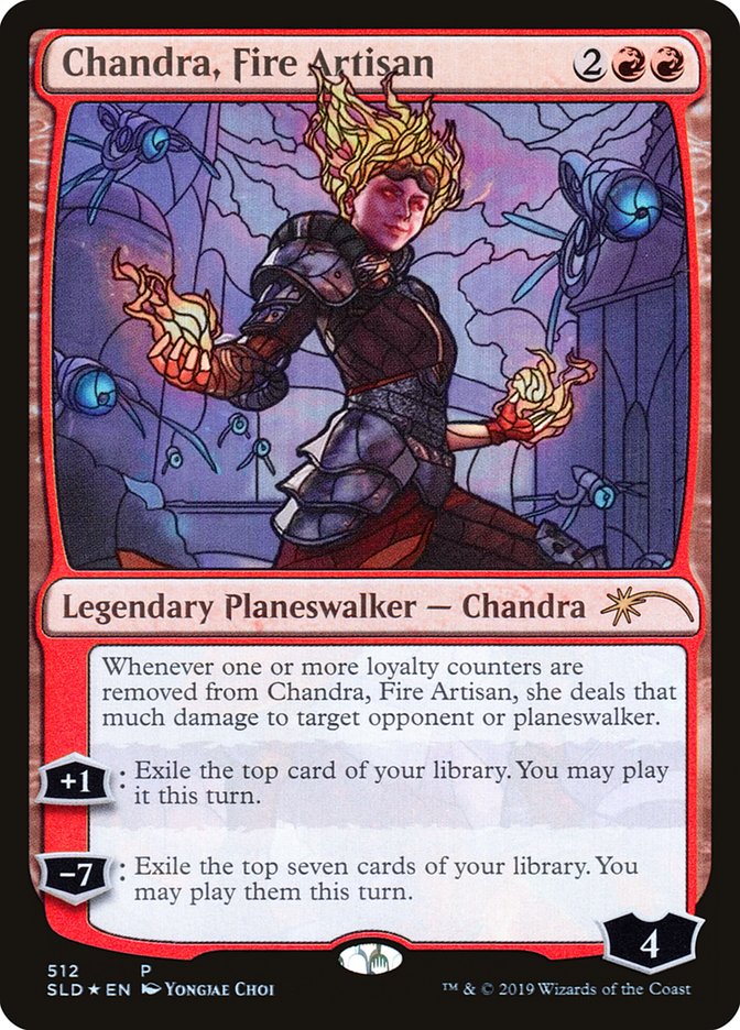 Chandra, Fire Artisan (Stained Glass) [Secret Lair Drop Promos] | Yard's Games Ltd