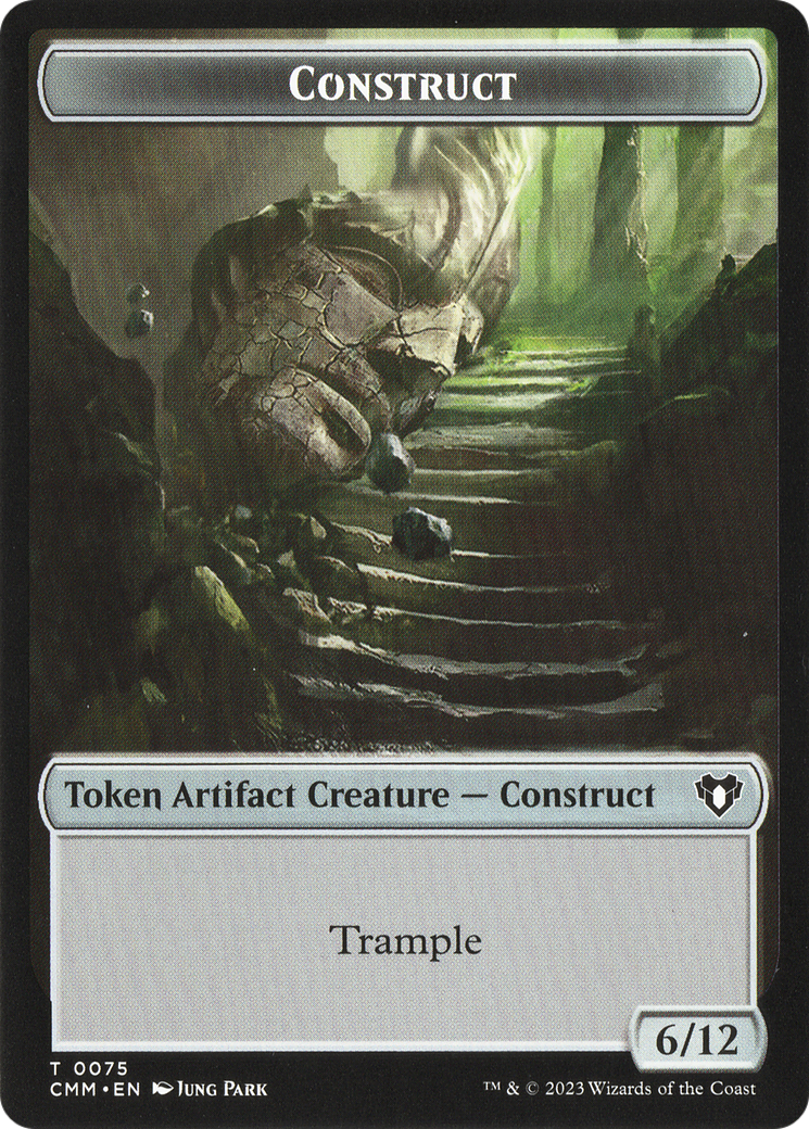 City's Blessing // Construct (0075) Double-Sided Token [Commander Masters Tokens] | Yard's Games Ltd