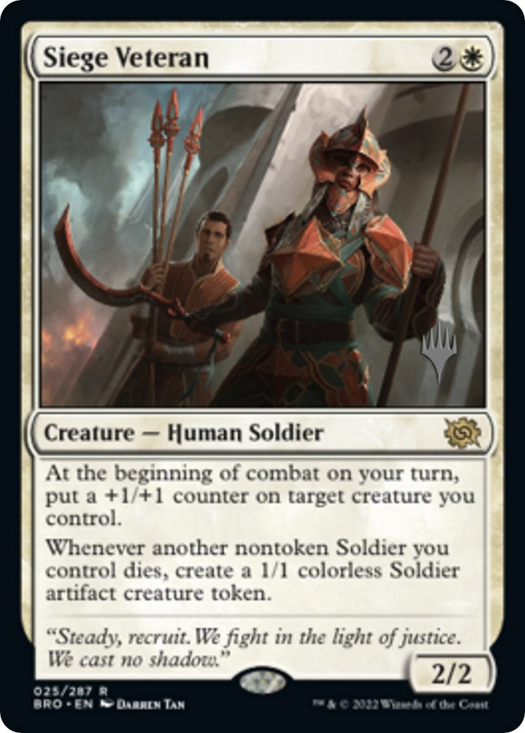 Siege Veteran (Promo Pack) [The Brothers' War Promos] | Yard's Games Ltd