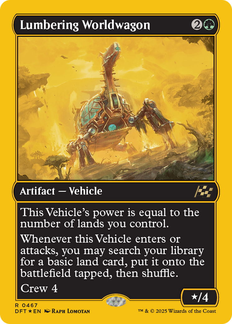 Lumbering Worldwagon (First-Place Foil) [Aetherdrift] | Yard's Games Ltd