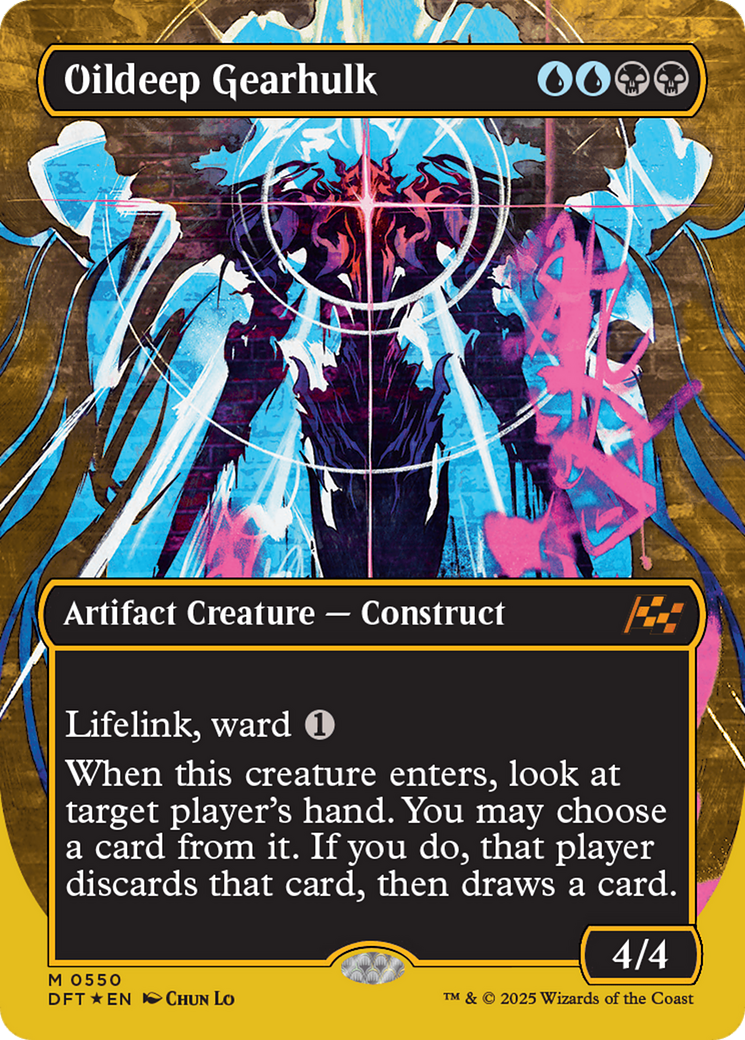 Oildeep Gearhulk (Borderless) (First-Place Foil) [Aetherdrift] | Yard's Games Ltd