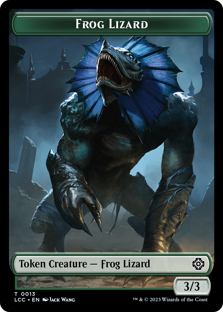 Frog Lizard // Merfolk (0003) Double-Sided Token [The Lost Caverns of Ixalan Commander Tokens] | Yard's Games Ltd