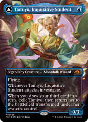 Tamiyo, Inquisitive Student // Tamiyo, Seasoned Scholar (Borderless) (Textured Foil) [Modern Horizons 3] | Yard's Games Ltd