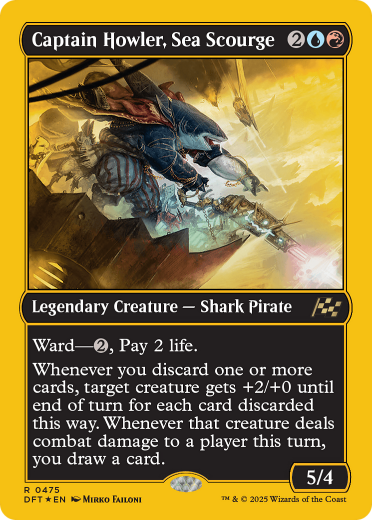 Captain Howler, Sea Scourge (First-Place Foil) [Aetherdrift] | Yard's Games Ltd