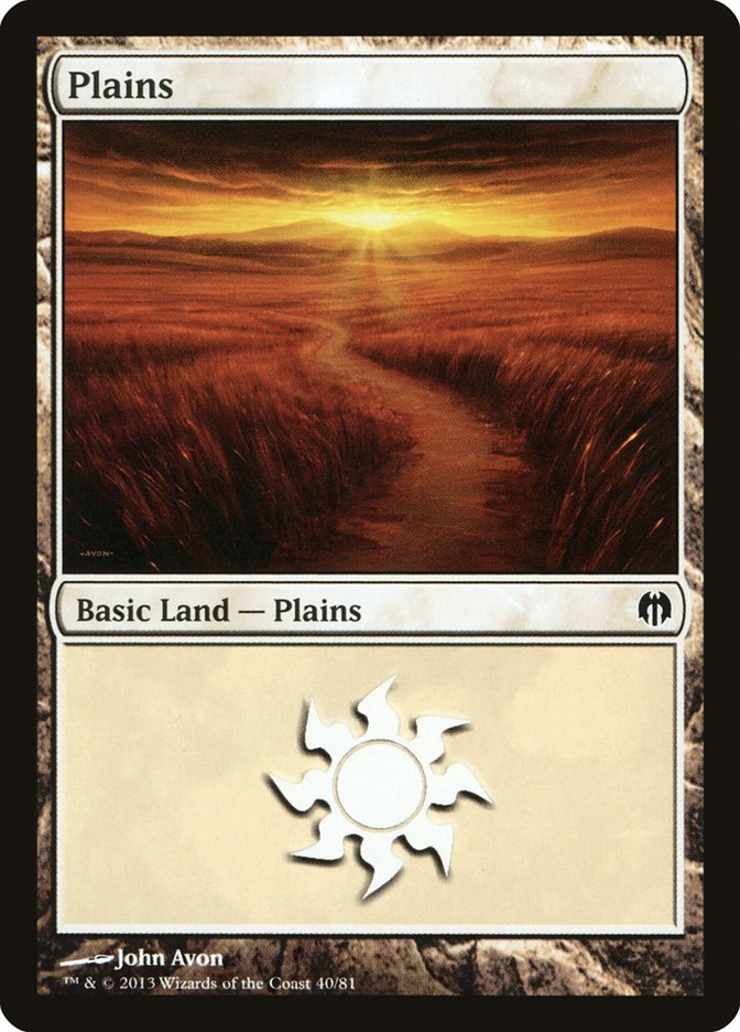 Plains (40) [Duel Decks: Heroes vs. Monsters] | Yard's Games Ltd