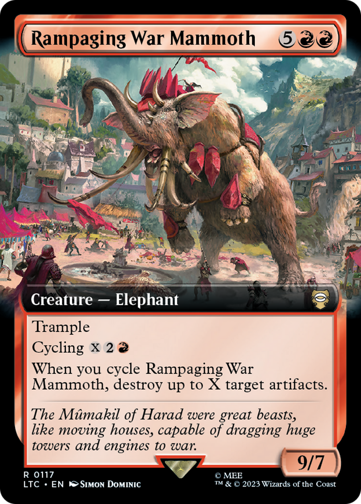 Rampaging War Mammoth (Extended Art) [The Lord of the Rings: Tales of Middle-Earth Commander] | Yard's Games Ltd