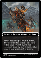 Bounty: Eriana, Wrecking Ball // Bounty Rules Double-Sided Token [Outlaws of Thunder Junction Commander Tokens] | Yard's Games Ltd