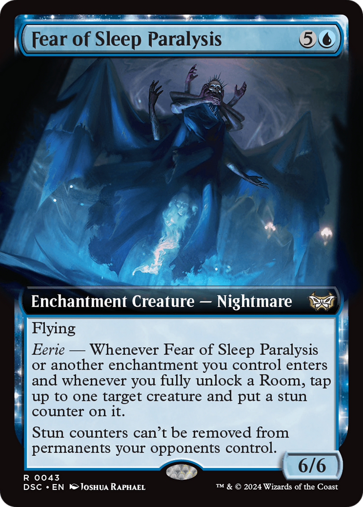 Fear of Sleep Paralysis (Extended Art) [Duskmourn: House of Horror Commander] | Yard's Games Ltd