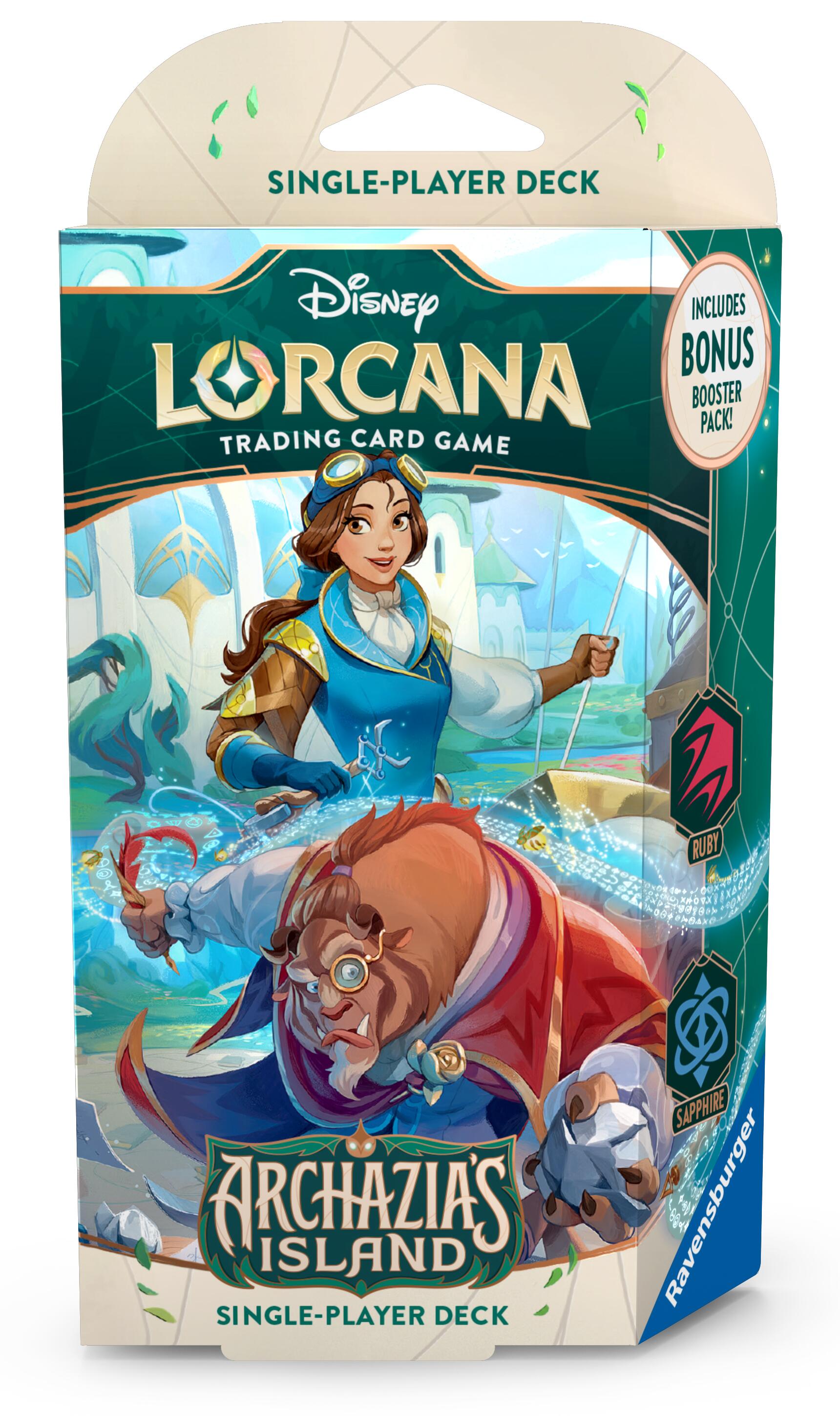 Disney Lorcana: Archazia's Island - Starter Deck (Ruby/Saphire) - Click and Collect Only | Yard's Games Ltd