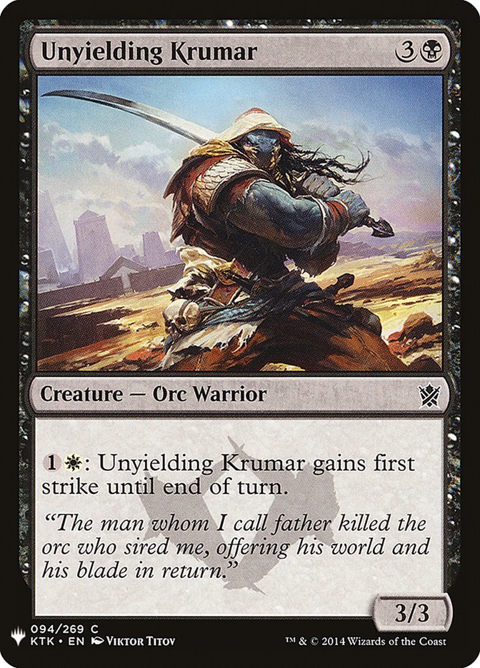 Unyielding Krumar [Mystery Booster] | Yard's Games Ltd