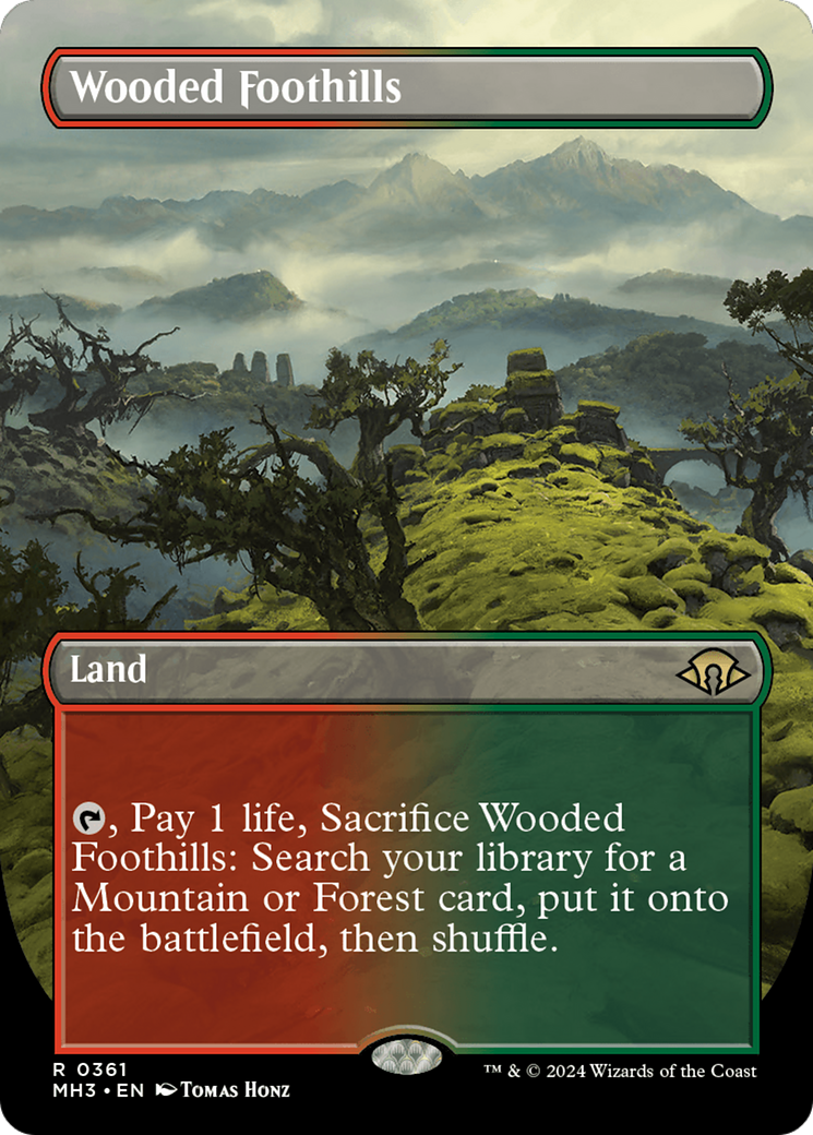 Wooded Foothills (Borderless) [Modern Horizons 3] | Yard's Games Ltd