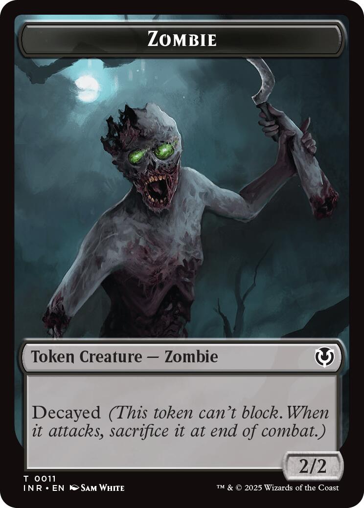 Zombie (0011) // Zombie (0012) Double-Sided Token [Innistrad Remastered Tokens] | Yard's Games Ltd