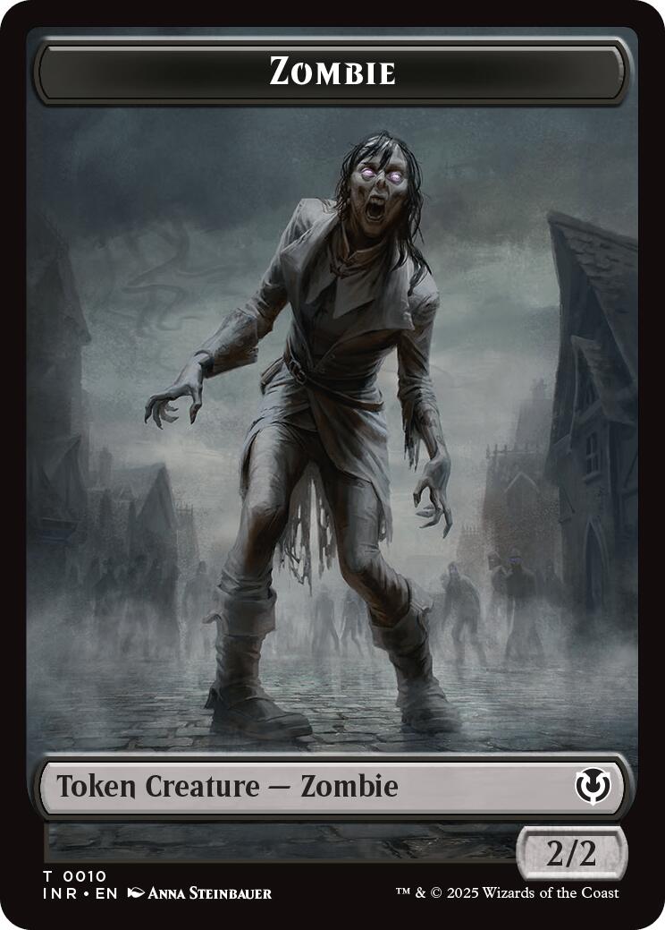 Zombie (0010) // Blood Double-Sided Token [Innistrad Remastered Tokens] | Yard's Games Ltd