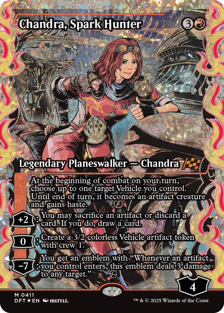 Chandra, Spark Hunter (Showcase Fracture Foil) (Japanese) [Aetherdrift] | Yard's Games Ltd