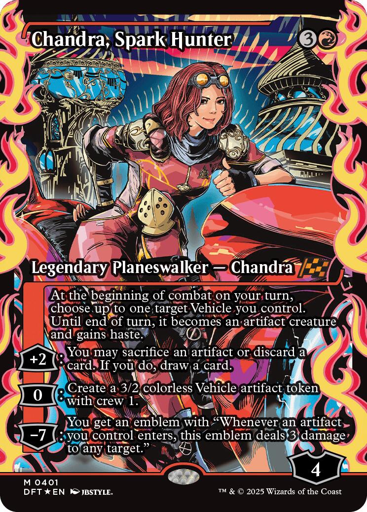 Chandra, Spark Hunter (Showcase) (Japanese) [Aetherdrift] | Yard's Games Ltd