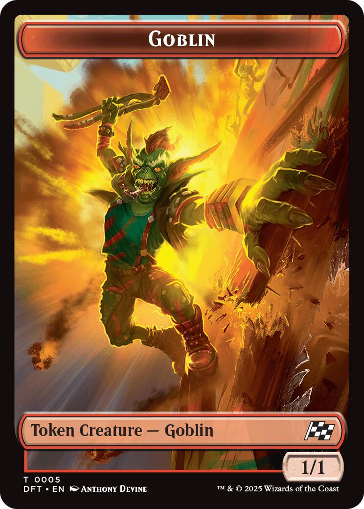 Goblin // Thopter (0010) Double-Sided Token [Aetherdrift Tokens] | Yard's Games Ltd