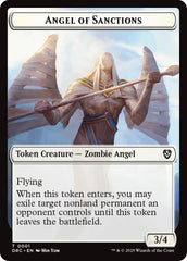 Angel of Sanctions // Zombie (0003) Double-Sided Token [Aetherdrift Tokens] | Yard's Games Ltd