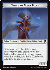 Vizier of Many Faces // Zombie (0003) Double-Sided Token [Aetherdrift Tokens] | Yard's Games Ltd