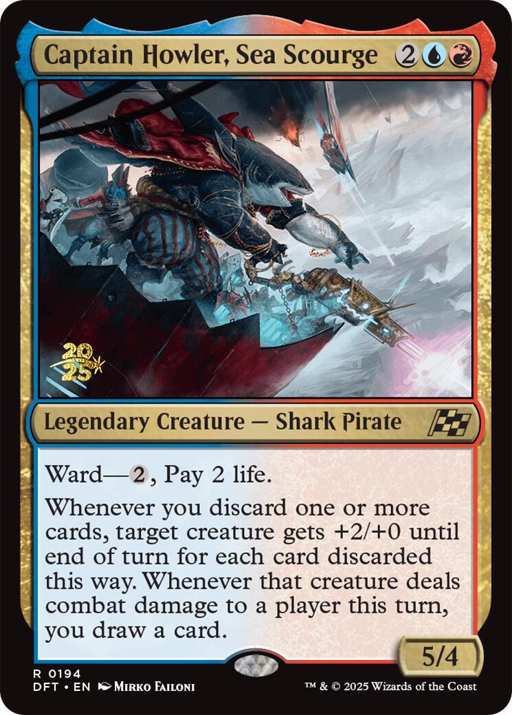 Captain Howler, Sea Scourge [Aetherdrift Prerelease Promos] | Yard's Games Ltd